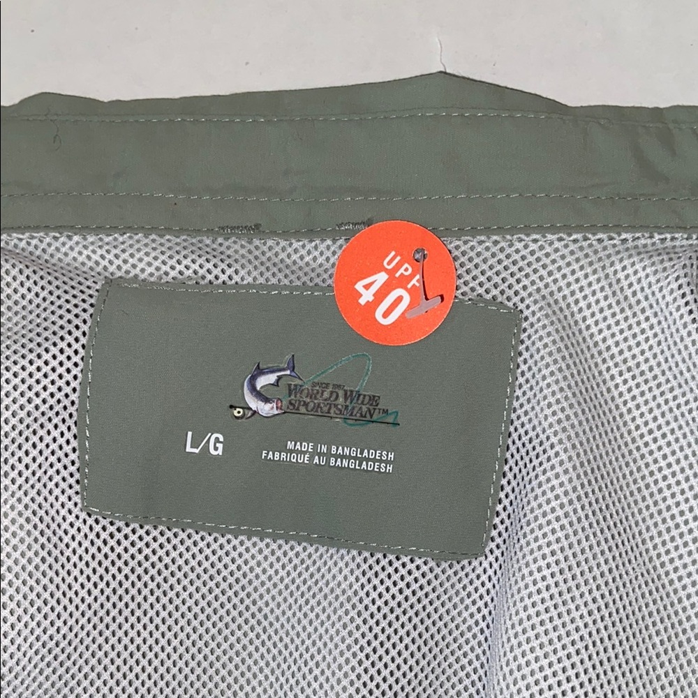 World Wide Sportsman New Men’s Large Short Sleeve Button Up Fishing Shirt - Picture 3 of 6